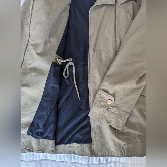 Loft Olive Green trench coat - Picture 2 of 4